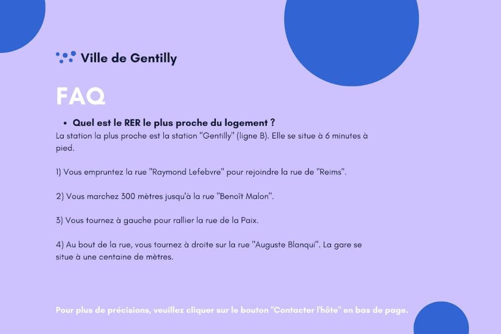 Appartement Cosy Au Calme, Proche De Paris Et Du Rer B ジャンティイ エクステリア 写真